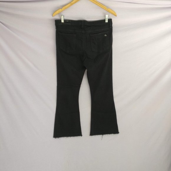Rag & Bone 10"inch crop Flared Japanese denim Jeans 10w +MEASUREMENT 98%cotton - Picture 11 of 13